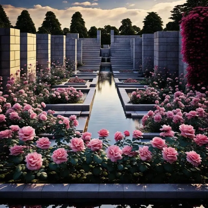 Pink Rose Garden – 1