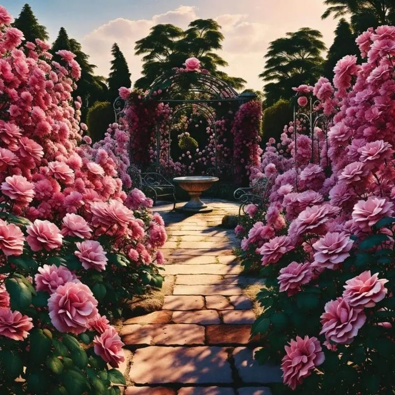 Pink Rose Garden – 7