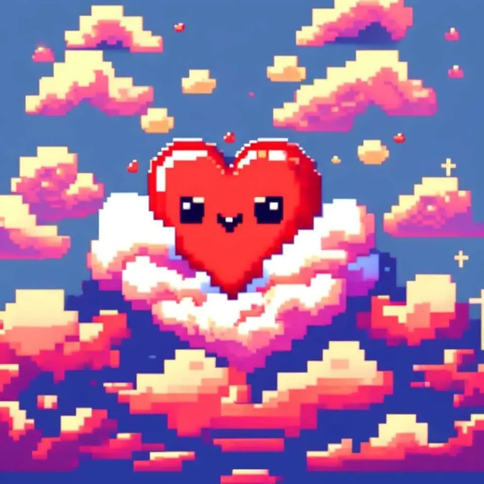Generador de píxeles artísticos Corazón