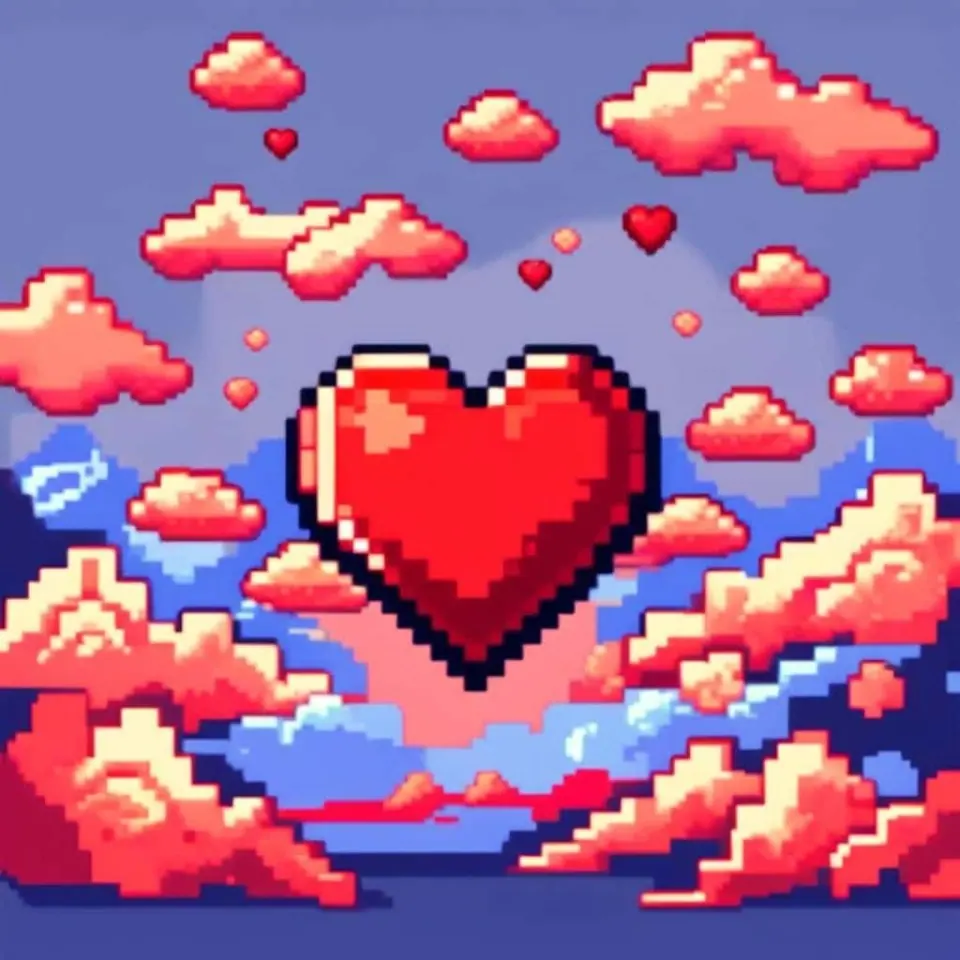 Generador de píxeles artísticos Corazón – 7