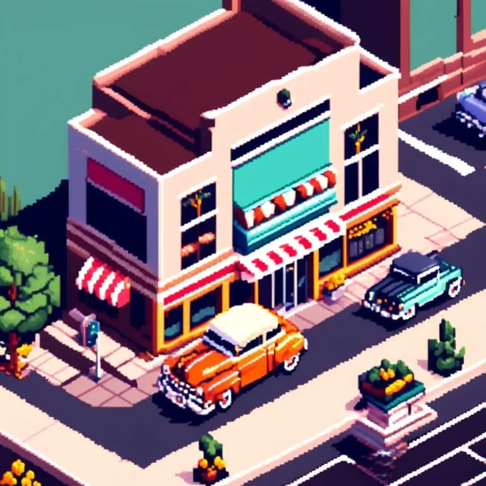 City Pixel Art – 8