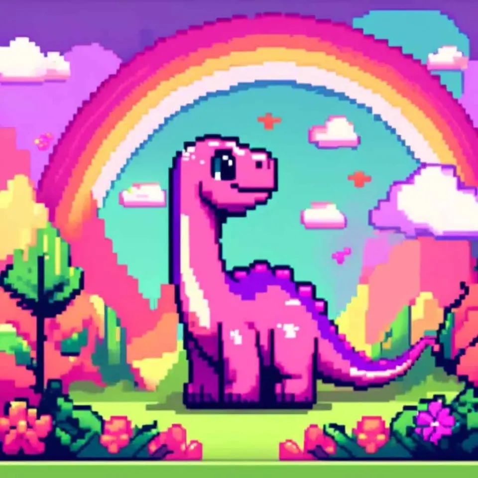 Dinosaur Pixel Art – 1