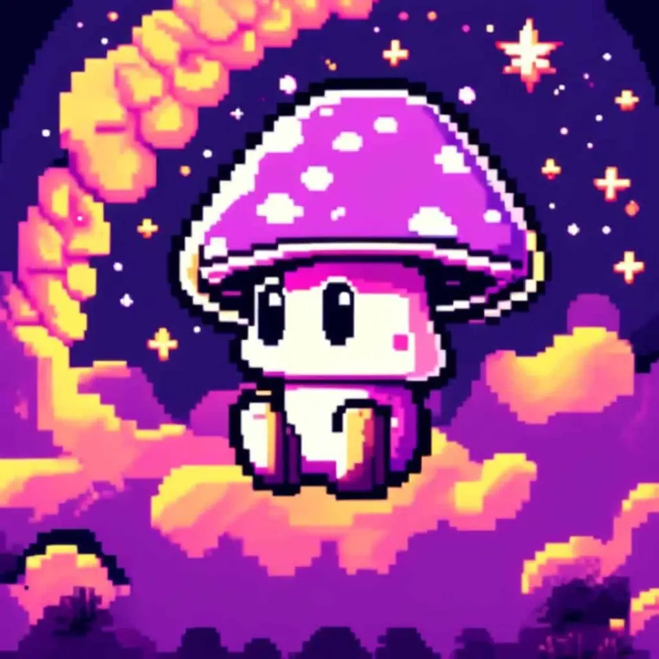 Champignon Pixel Art – 3