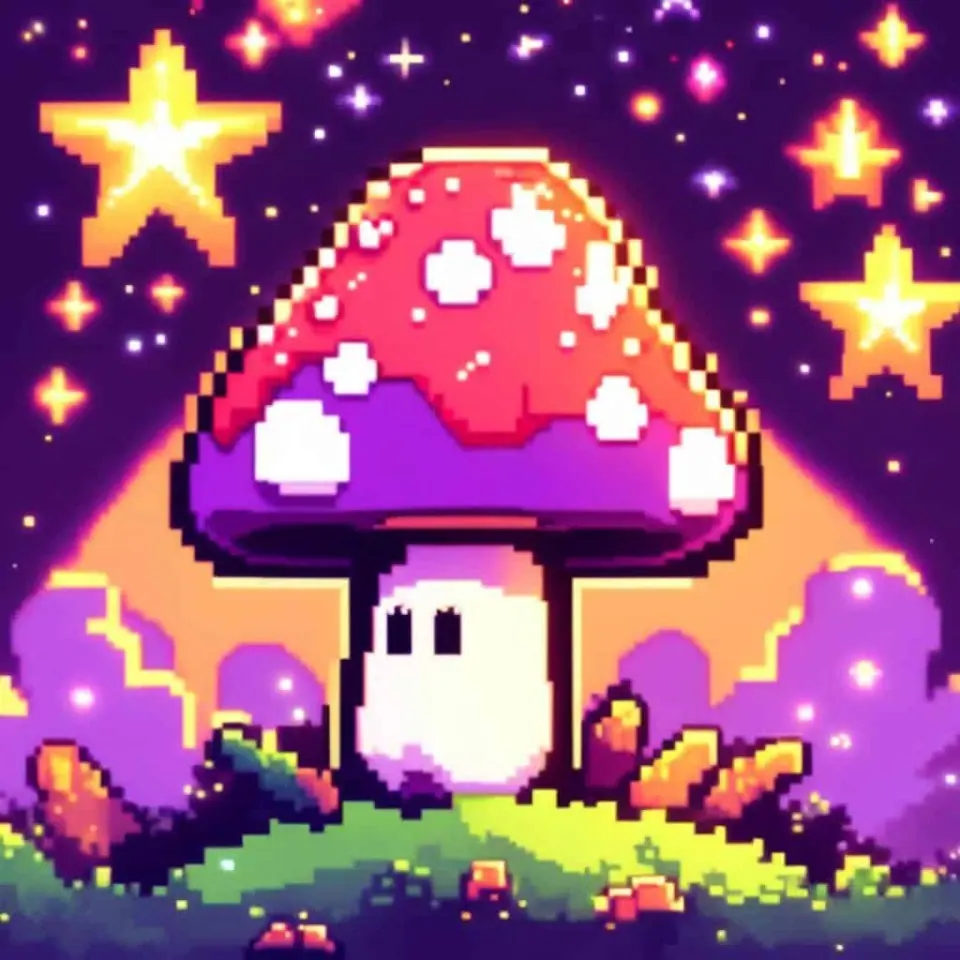 Champignon Pixel Art – 6