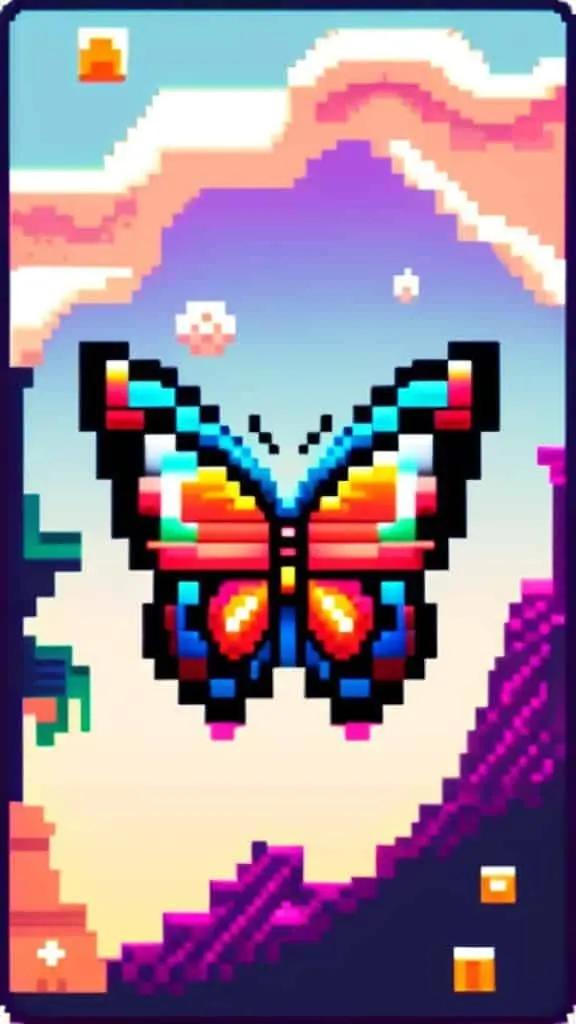Butterfly Pixel Art – 4