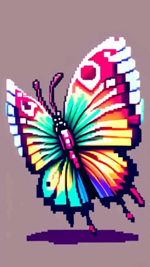 Butterfly Pixel Art – 1
