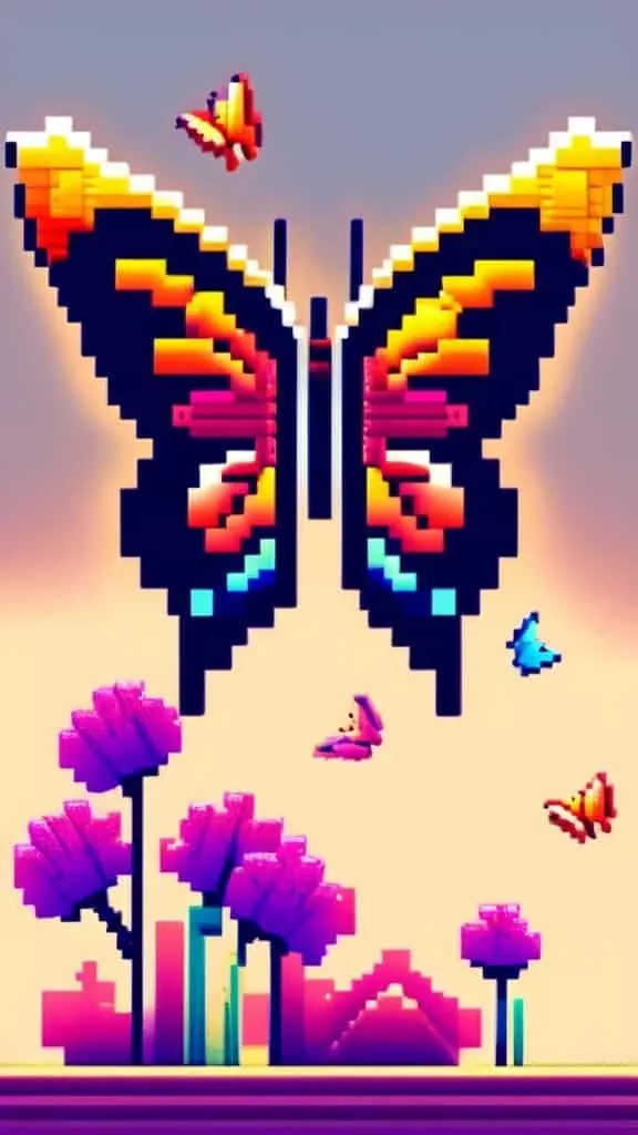 Butterfly Pixel Art – 5