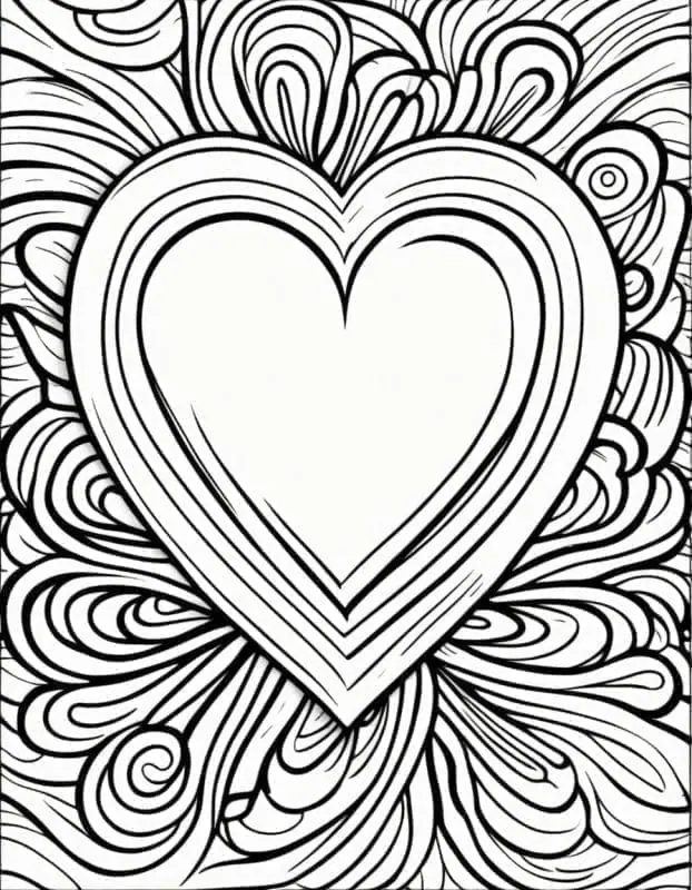 Heart Coloring – 6