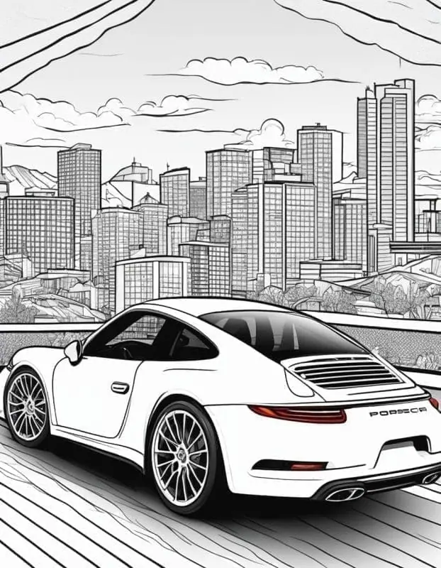 Generador de páginas para colorear de coches – 3