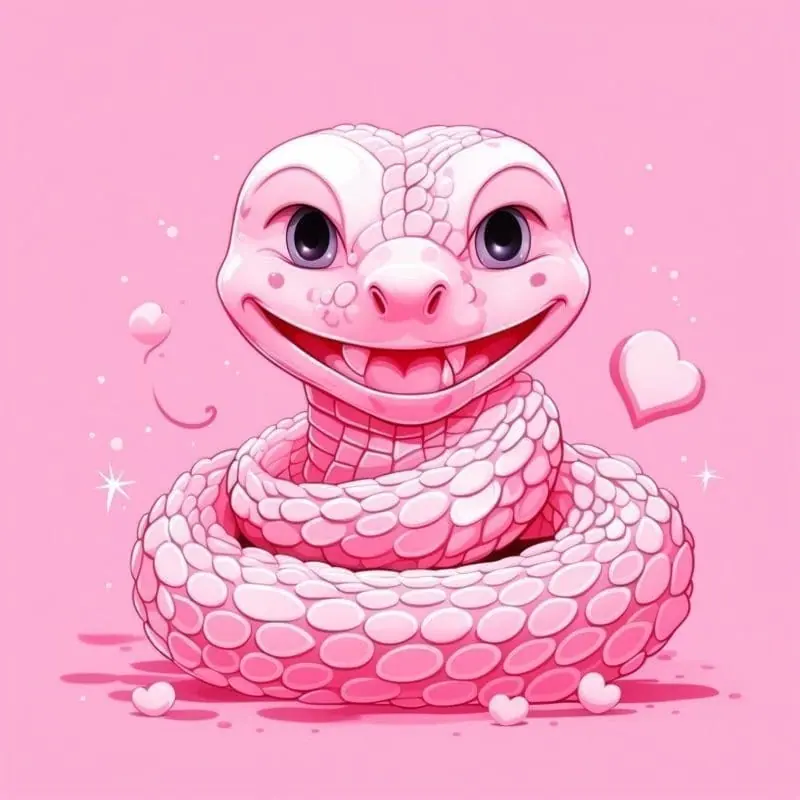 Pink Snake Art – 3