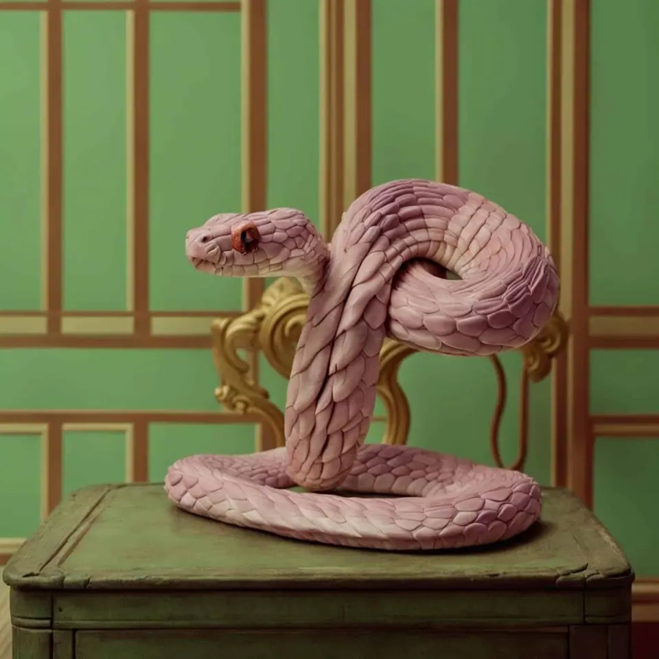 Pink Snake Art – 6