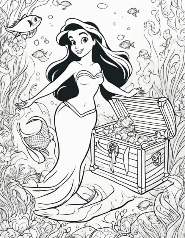 Explore Vibrant Ariel Coloring Pages – 5