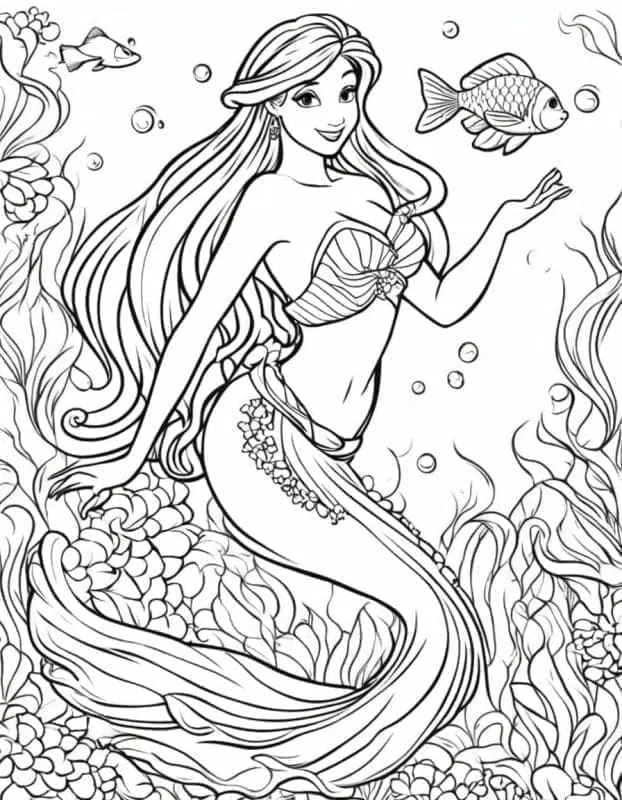 Explore Vibrant Ariel Coloring Pages – 2