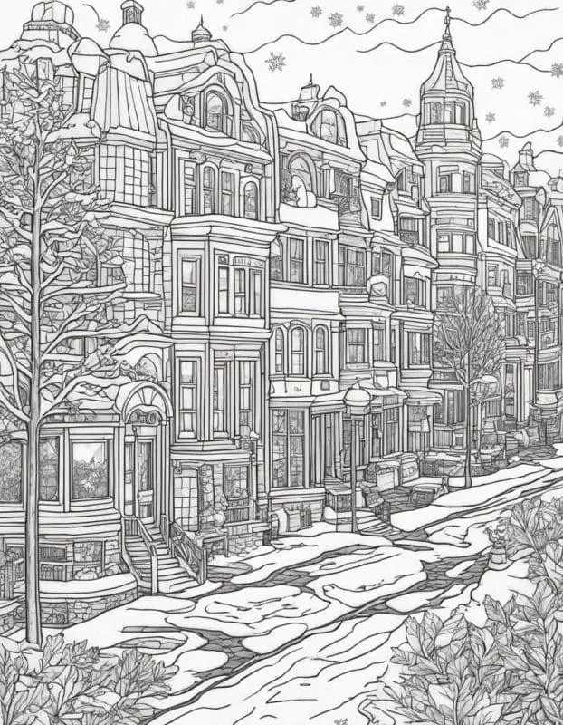Captivating Winter Coloring Pages – 6