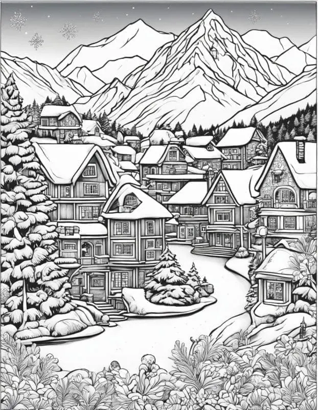Captivating Winter Coloring Pages – 5