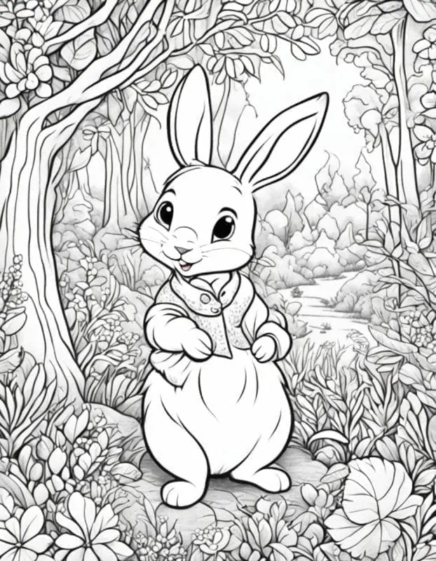Conejito para colorear – 6