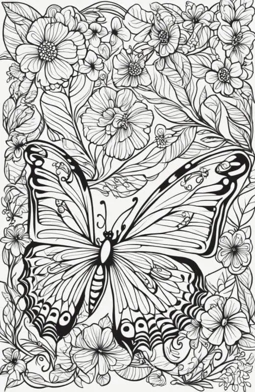 Butterfly Coloring Pages – 6