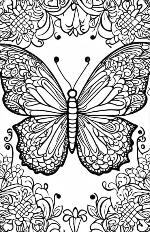 Butterfly Coloring Pages – 8