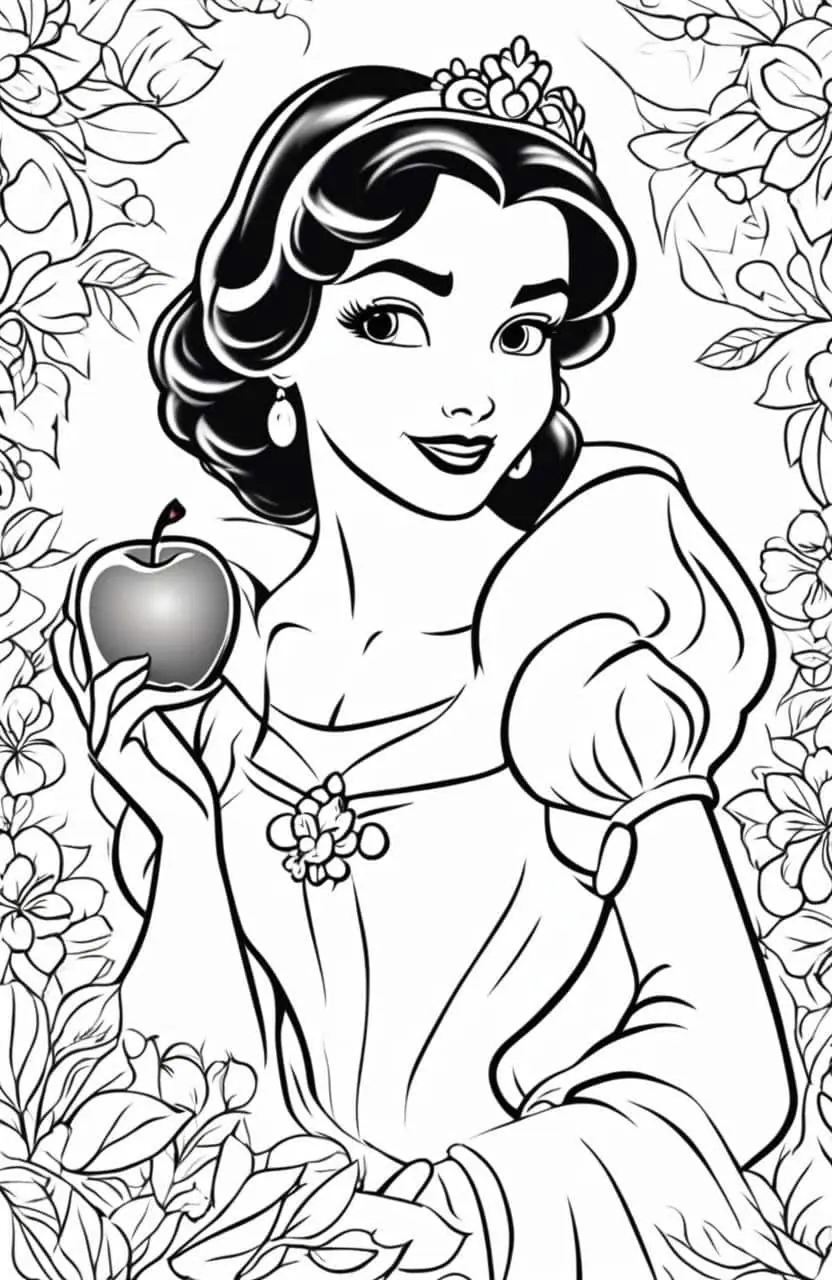 Buat Halaman Mewarnai Putri Disney Anda Sendiri – 1