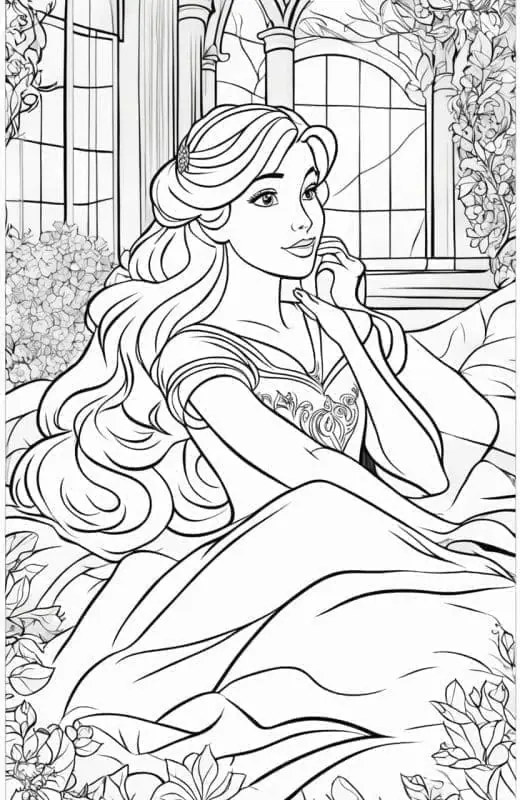Buat Halaman Mewarnai Putri Disney Anda Sendiri – 6