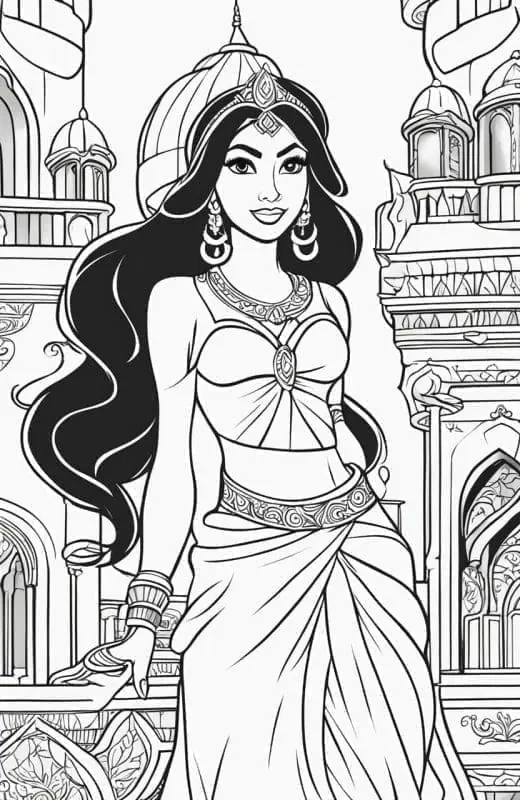 Buat Halaman Mewarnai Putri Disney Anda Sendiri – 7