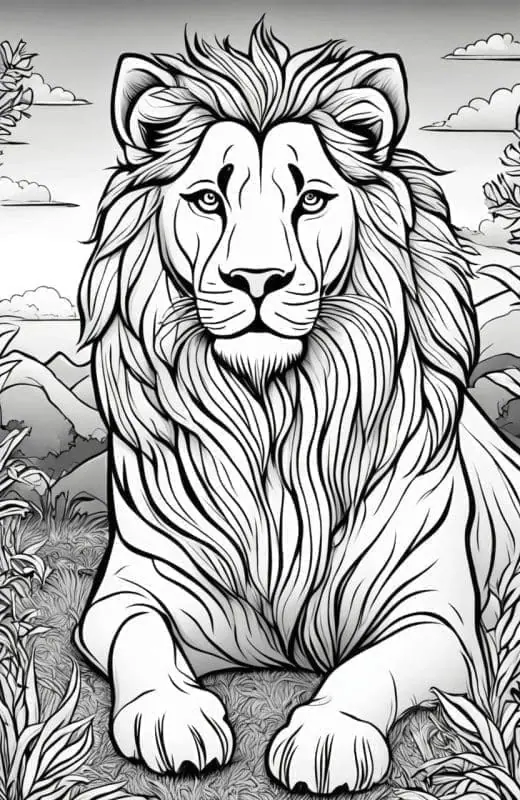Lion Coloring Pages – 5