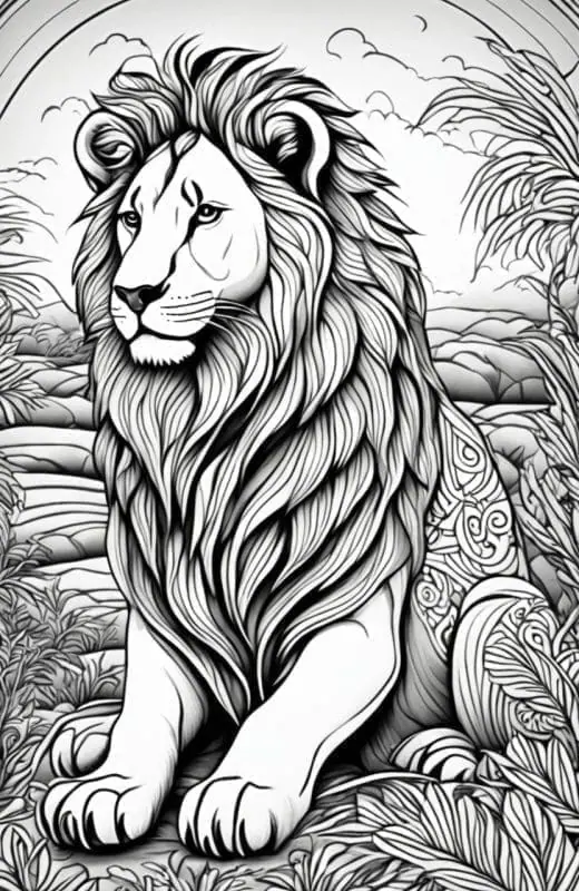 Lion Coloring Pages – 2