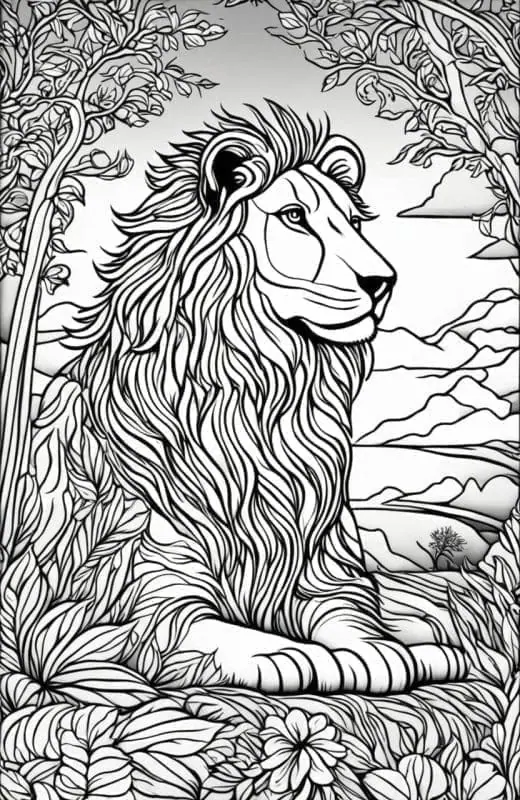 Lion Coloring Pages – 1
