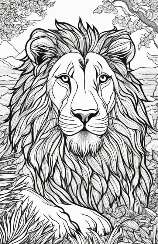 Lion Coloring Pages – 3