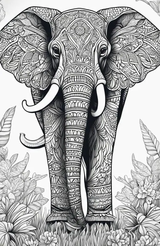 Elephant Coloring Pages – 1