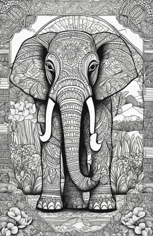 Elephant Coloring Pages – 2