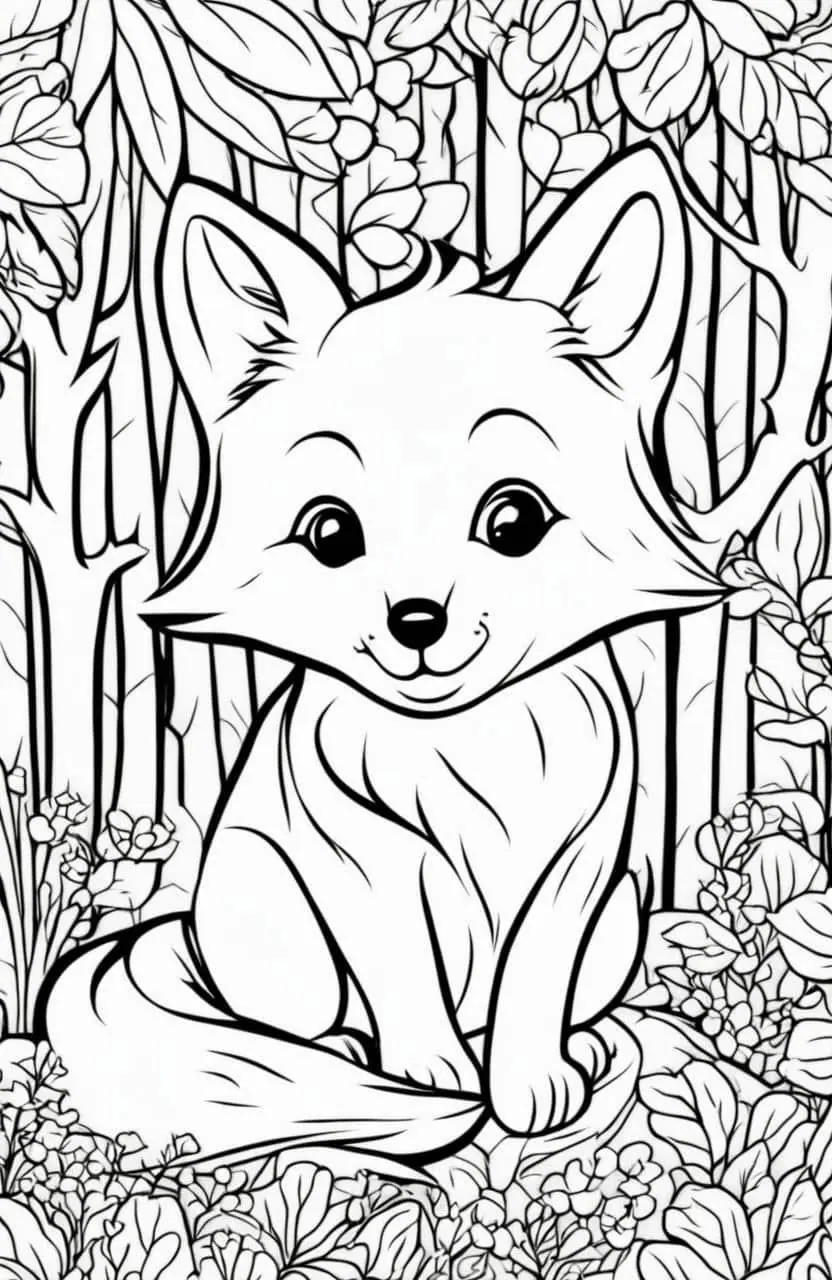 Fox Coloring Pages – 3