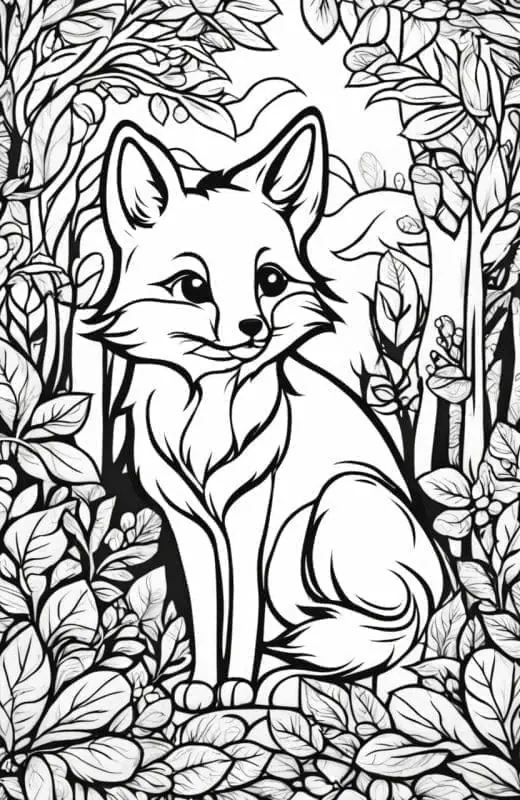 Fox Coloring Pages – 8