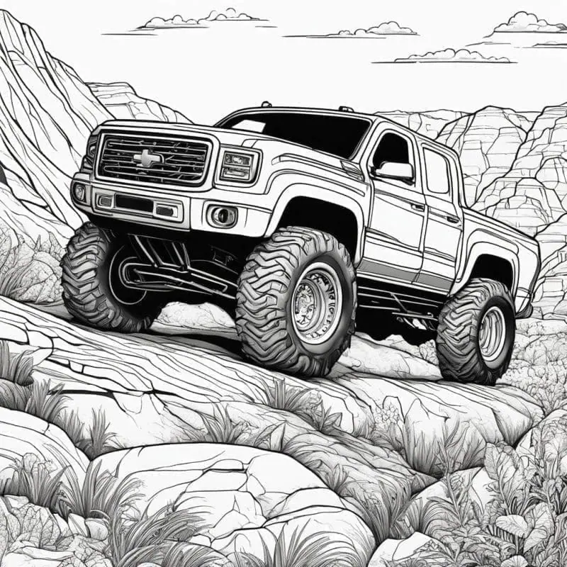 Monster Truck Custom Coloring Page Collection – 5