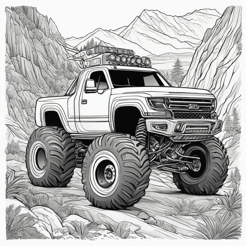 Monster Truck Custom Coloring Page Collection – 7