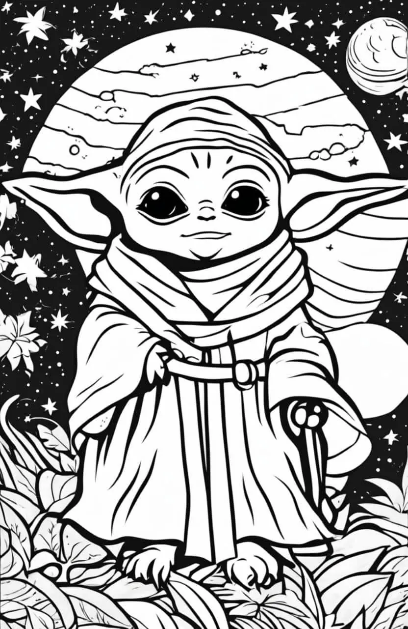 Baby Yoda Coloring Pages – 7