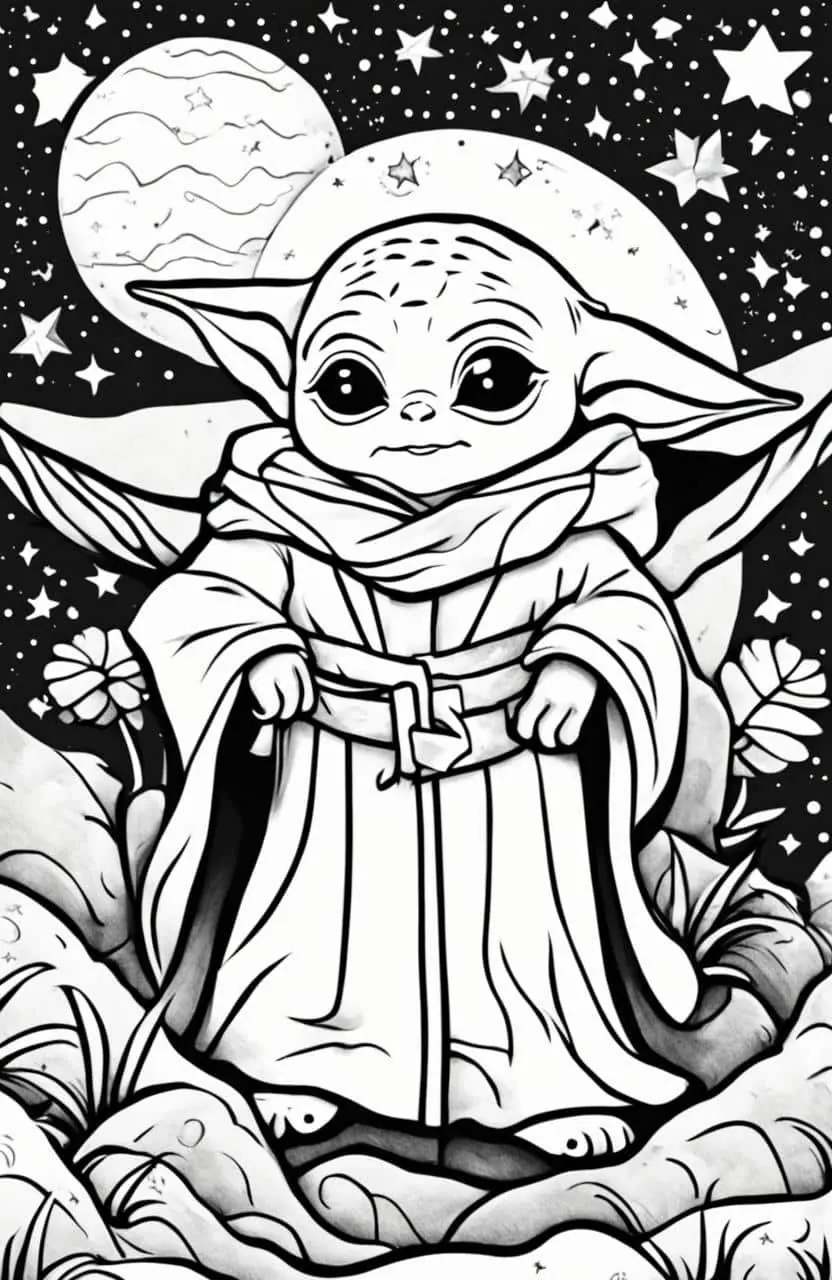 Baby Yoda Coloring Pages – 8