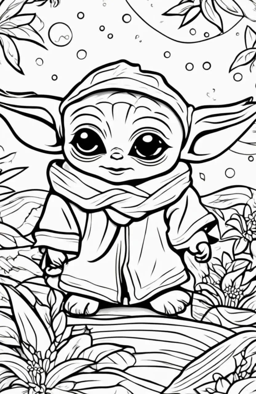 Baby Yoda Coloring Pages – 4