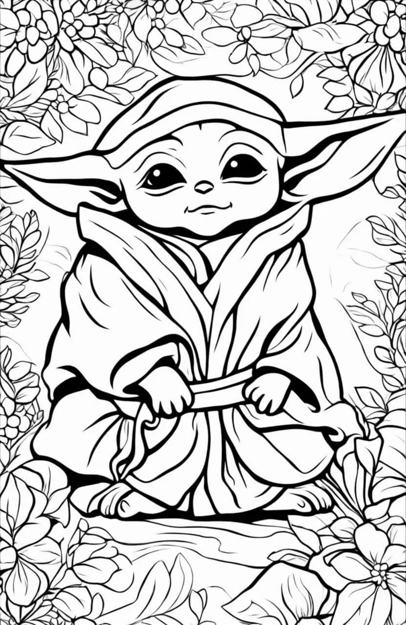 Baby Yoda Coloring Pages – 3