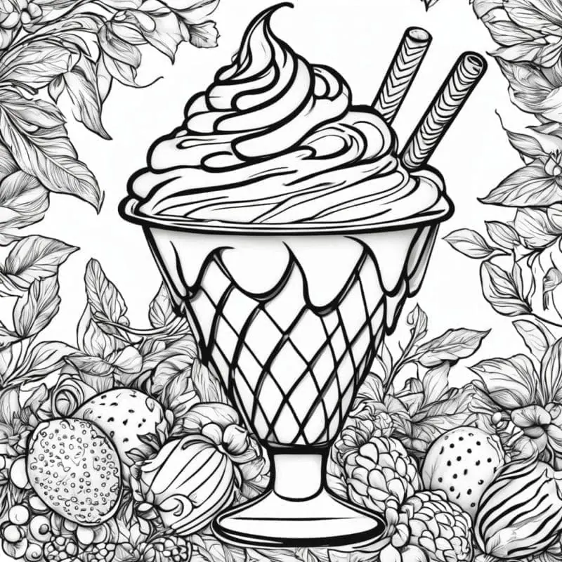 Ice Cream Coloring Pages Generator – 7