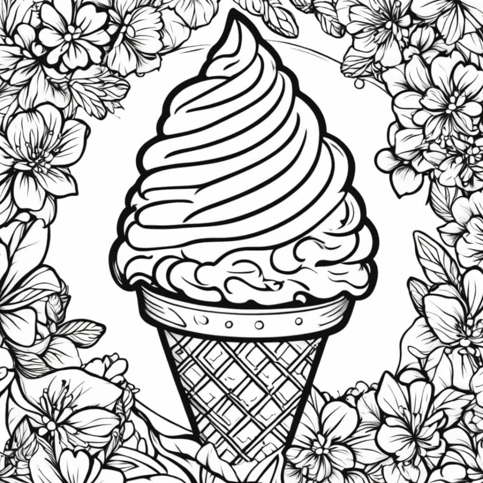 Ice Cream Coloring Pages Generator – 1