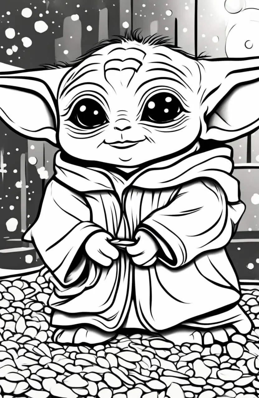Baby Yoda Coloring Pages – 1