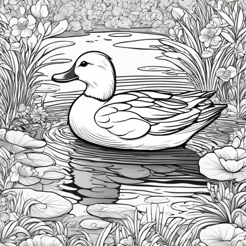 Duck Coloring Pages – 5
