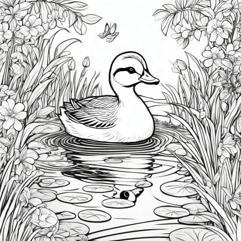 Duck Coloring Pages – 2
