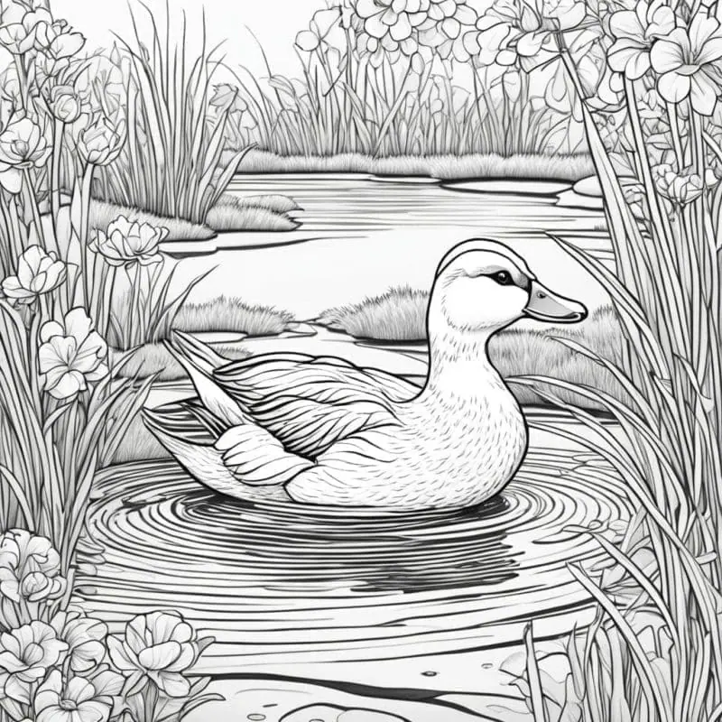 Duck Coloring Pages – 1