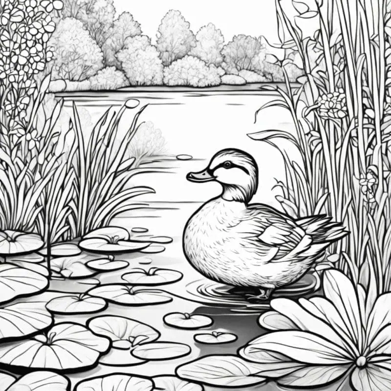 Duck Coloring Pages – 6