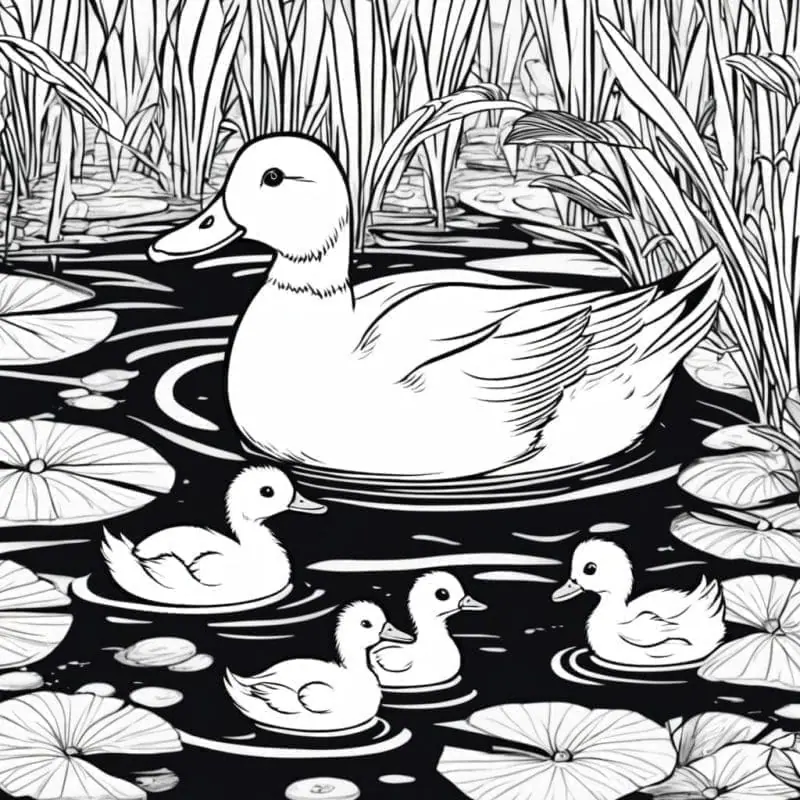 Duck Coloring Pages – 4