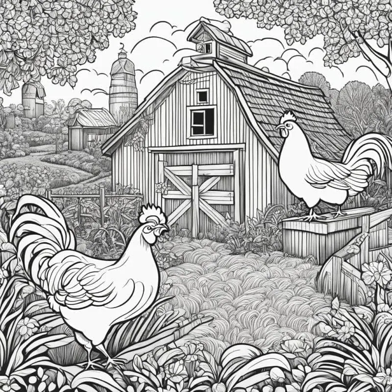 Creador de páginas para colorear de animales de granja – 7