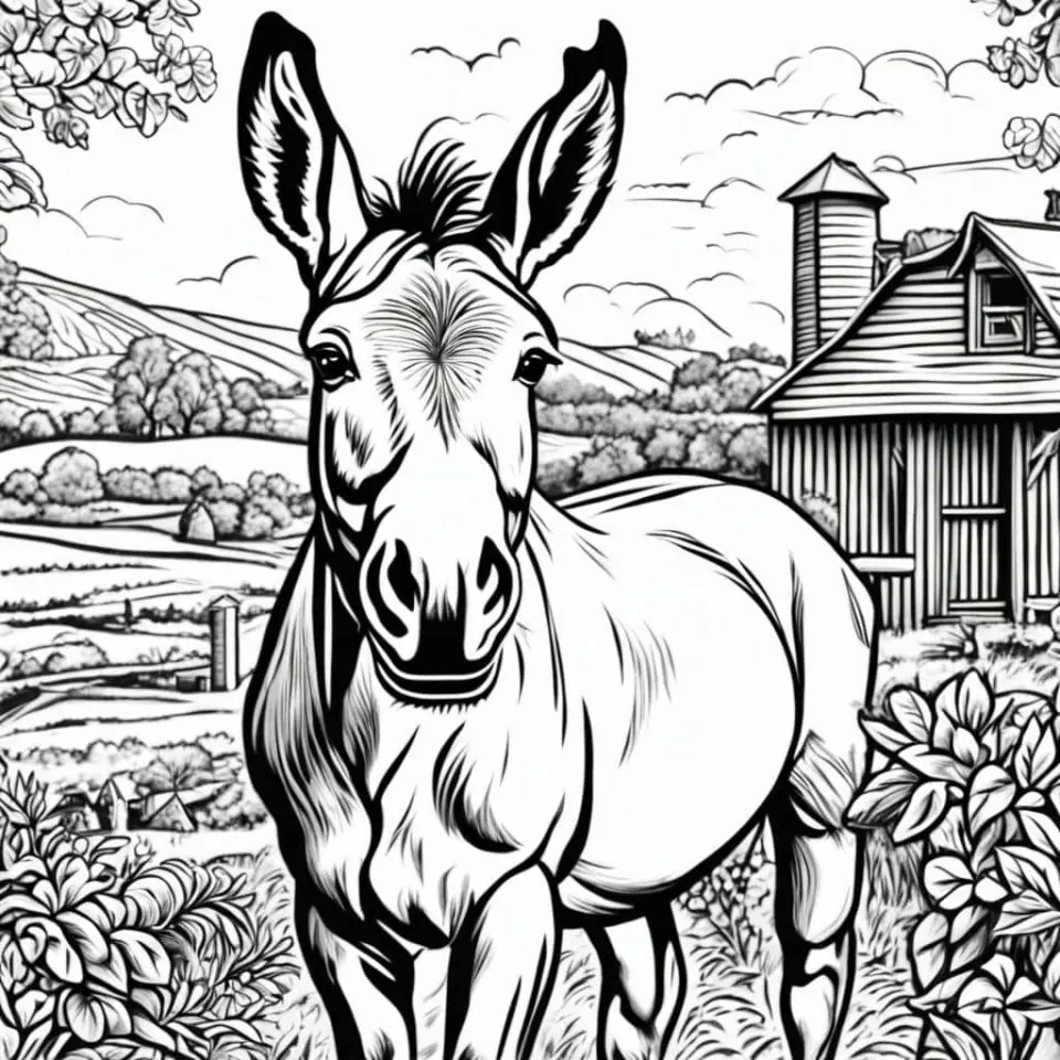 Creador de páginas para colorear de animales de granja – 5