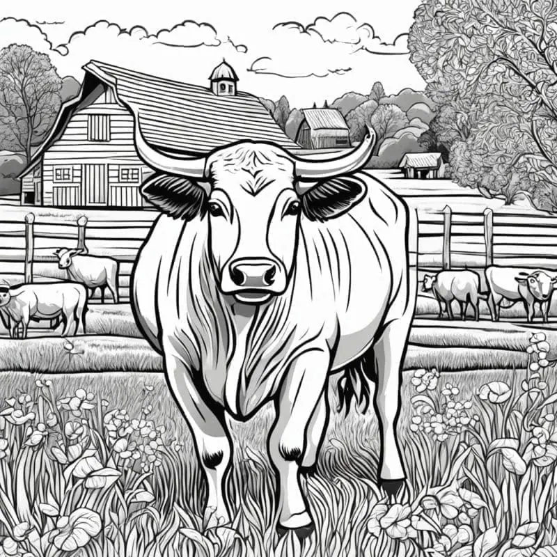 Creador de páginas para colorear de animales de granja – 4